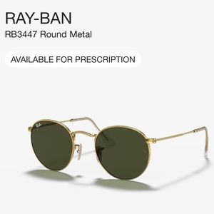 Ray ban aviator round metal sunglasses